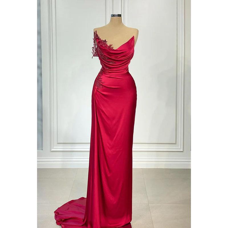 V-neck Sleeveless Ruched Sheath Party Prom Dress With Floral Embroidered