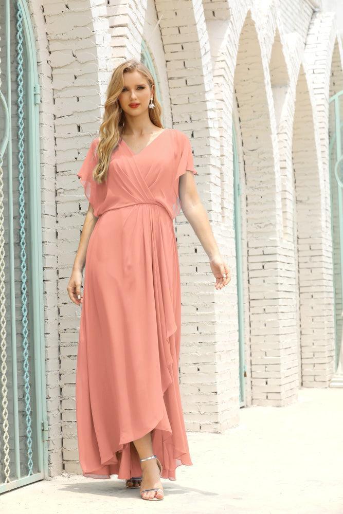 Baoleely  Mother of The Bride Dresses Plus Size V-Neck Floor Length Formal Prom Dress for Wedding Guest 28020
