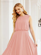 Numbersea Sleeveless Long Bridesmaid Dress A line Formal Evening Prom Gown 28025