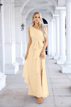 Ladies Chiffon One Shoulder Bridesmaid Evening Dress Wedding Party Evening Dress 28133
