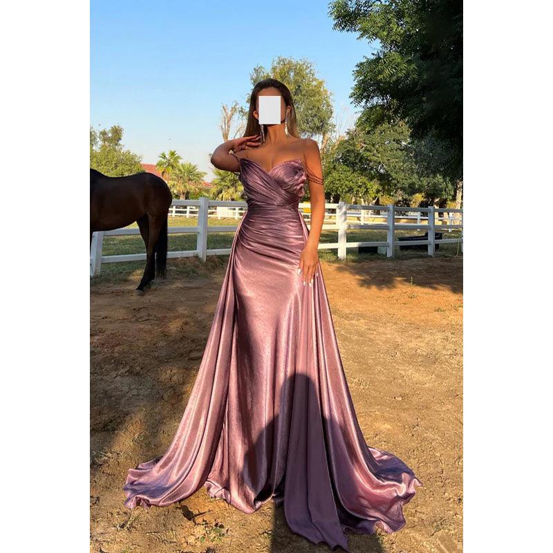 Elegant & Luxurious Strapless Sleeveless Mermaid Ruched Formal Party Prom Dress