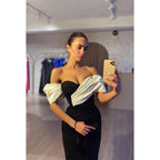 Elegant & Luxurious Off-Shoulder Cap Sleeves Sheath Evening Party Prom Dress