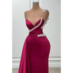 Elegant Luxurious Rhinestones Straps V-neck Sheath Sleevelss Formal Prom Dress