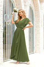 Baoleely  Mother of The Bride Dresses Plus Size V-Neck Floor Length Formal Prom Dress for Wedding Guest 28020
