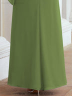 Sunnderly Formal Party Gown Dress Long Mother of The Bride Dresses with Ruffle Cape SY28026