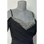 Sheath/columnoff-shoulder Straps Beaded Pleats Formal Evening Dress