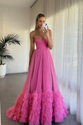 Sweetheart  Sparkle Tulle Ruffles Long Dress