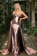 Chic  Beaded Long Formal Overskirt Prom Dress