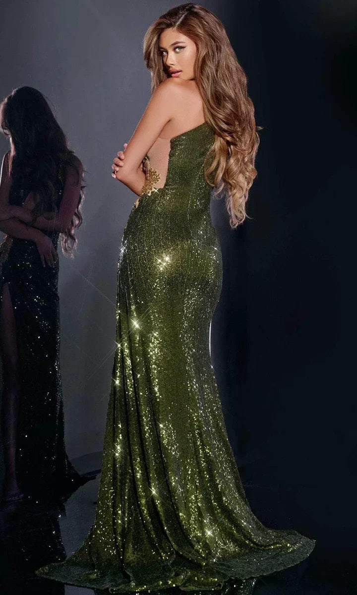 Sexy Sone-Shoulder Train Prom Gown