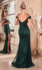 Fashionable Cold-Shoulder Long Sequin Prom Dress