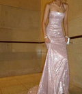 Shinny Sleeveless Spaghetti Straps Long Party Gowns Evening Dresses