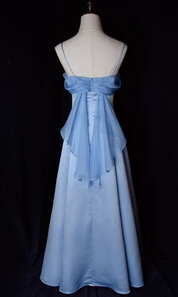 Minimalist  A Line Spaghetti Straps Long Prom Dresses