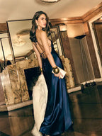Elegant Halter Backless Floor-Length Prom Dresses