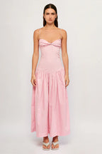 Sexy Spaghetti Straps Ruched Ankle-Length Prom Dress