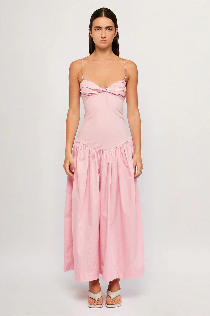 Sexy Spaghetti Straps Ruched Ankle-Length Prom Dress