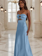Chic Formal Dresses Sheath Sweetheart Keyhole Long Formal Dress