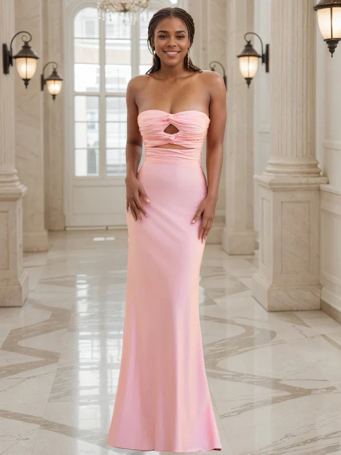 Chic Formal Dresses Sheath Sweetheart Keyhole Long Formal Dress