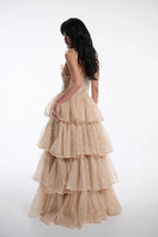 Charming Suspender ties Straps Backless Hollow waist design Prom Dresses