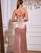 Mermaid Sweetheart Floor-Length Asymmetrical  Sequin With Ruched Pleated Beading Prom Dresses