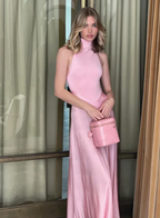 Elegant Turtleneck Patchwork  Maxi Dress Prom Dresses