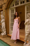 Chic Petals on the Wind Maxi Dress Pink Prom Dresses