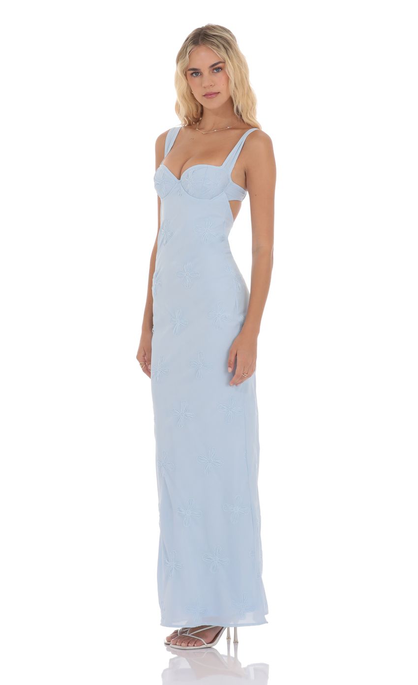 Sexy Spaghetti Straps Floral Open Back Mermaid Maxi Dress Prom Dresses