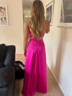 Sexy Straps A-line Long Formal Dress Prom Dresses