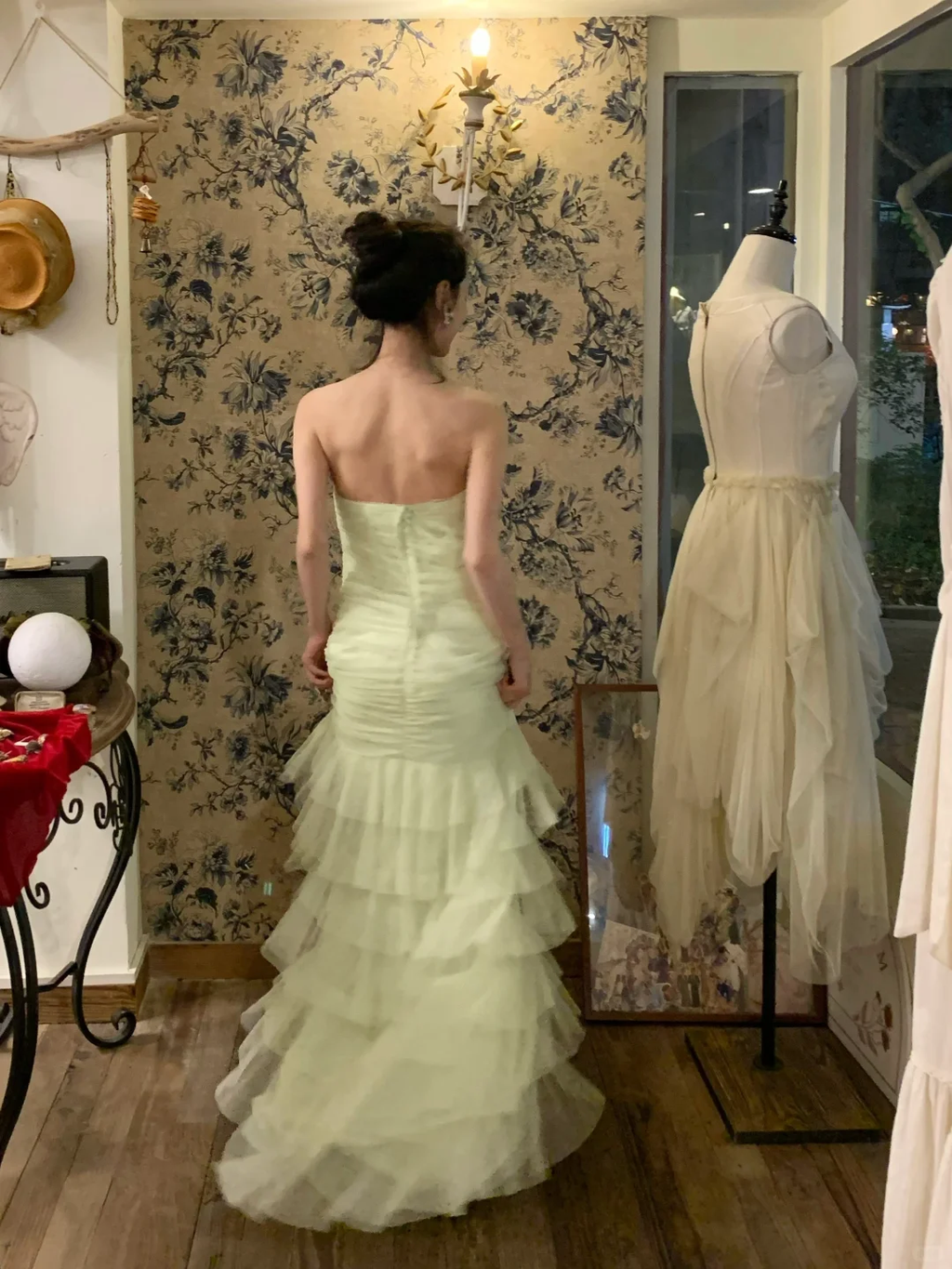 Vintage Light Sweetheart Neck Layered Tulle Prom Dress  Birthday Dress