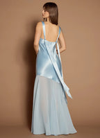 Sky Spaghetti Straps Ruched Backless Dress Prom Dresses