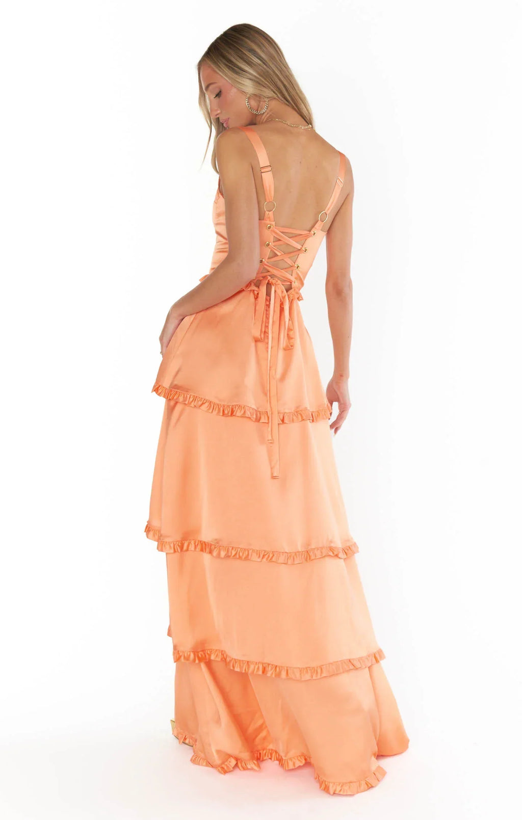 Sexy Sleeveless Lady Corset Split Backless Dress Prom Dress