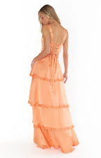Sexy Sleeveless Lady Corset Split Backless Dress Prom Dress