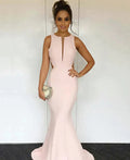 Mermaid Backless Sleeveless Long Evening Prom Dresses