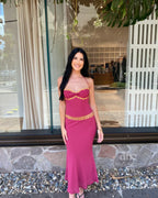 Sexy Halter Backless Ruched Beading Ankle-Length Prom Dress