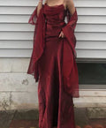 Sexy Spaghetti Straps Simple  Long Prom Dress