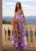 Elegant Lace Illusion Fit and Flare Prom Dress