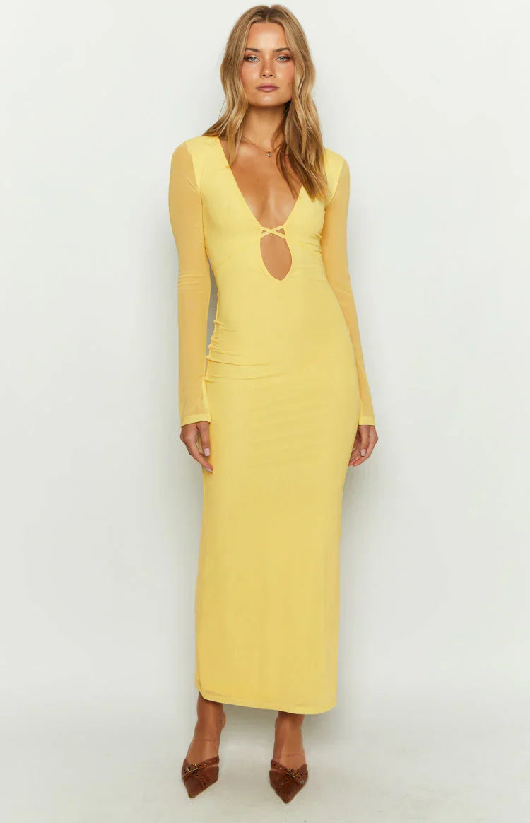 Sexy Sleeve Backless Sheath Prom Dress