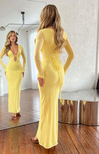 Sexy Sleeve Backless Sheath Prom Dress