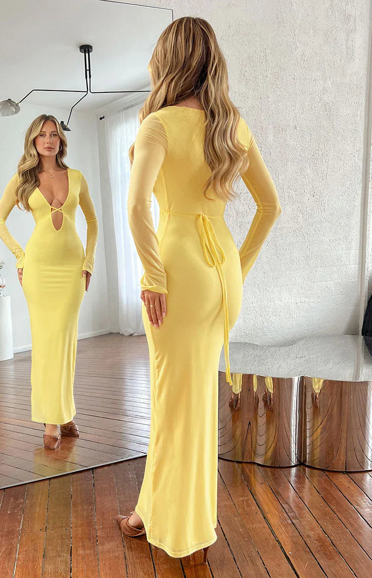 Sexy Sleeve Backless Sheath Prom Dress