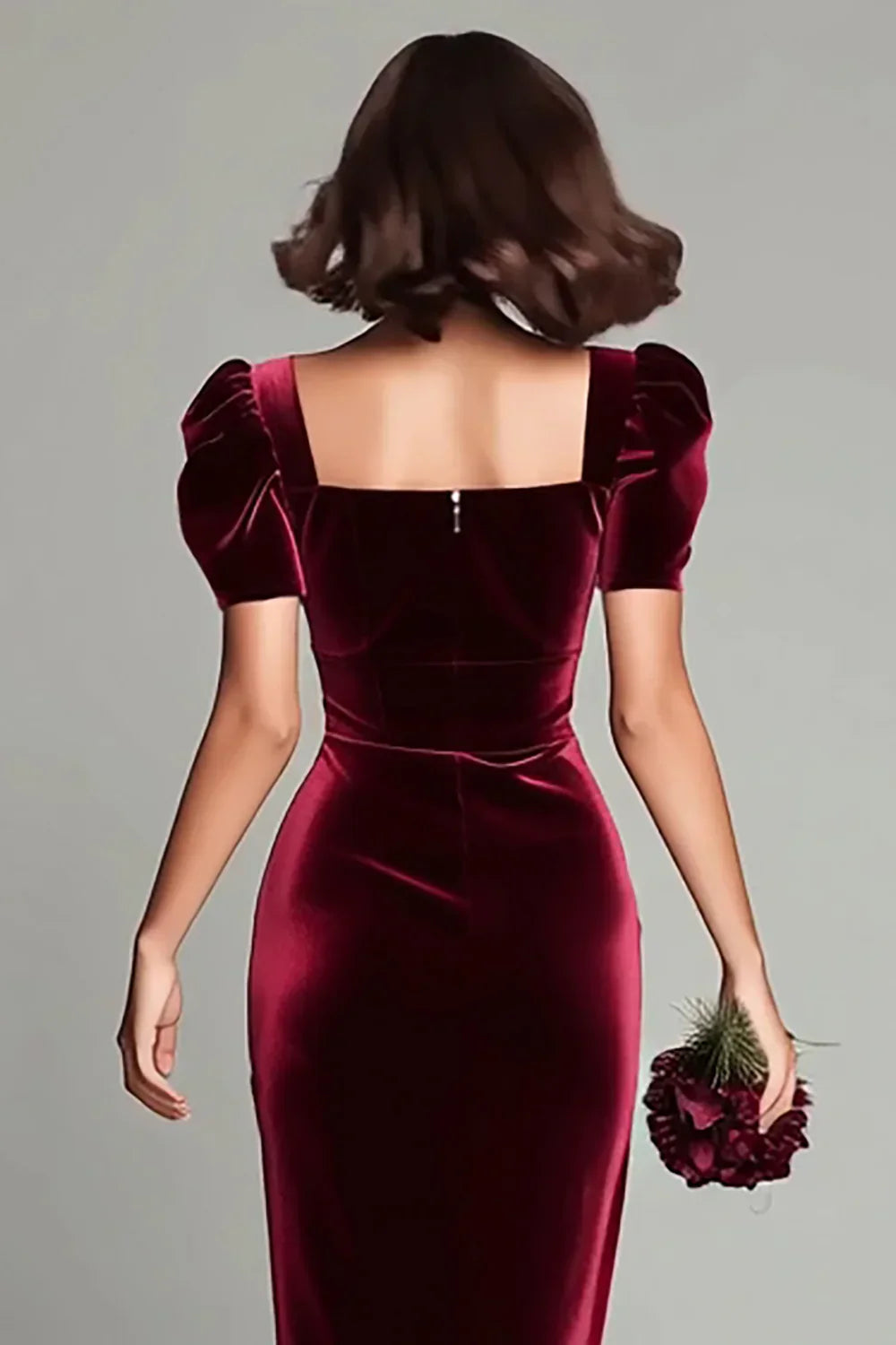 Velvet Sheath Long Holiday Party Dress