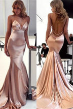 Sexy Sleeveless Blushing Backless Mermaid Evening Dresses