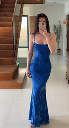 Sexy Mermaid Spaghetti Straps Long Evening Dress Party Dress Prom Dress