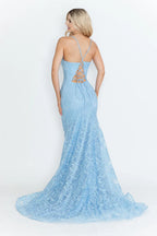Lace Embroidered Long Formal Dress