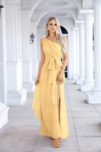 Ladies Chiffon One Shoulder Bridesmaid Evening Dress Wedding Party Evening Dress 28133
