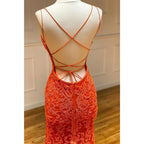 Plunging V-neck Appliques Mermaid Prom Dress