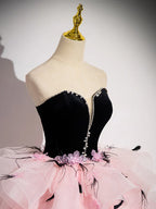 Sweetheart Neck Tulle Tiered Long Prom Dress Ballgown Quinceanera Dress