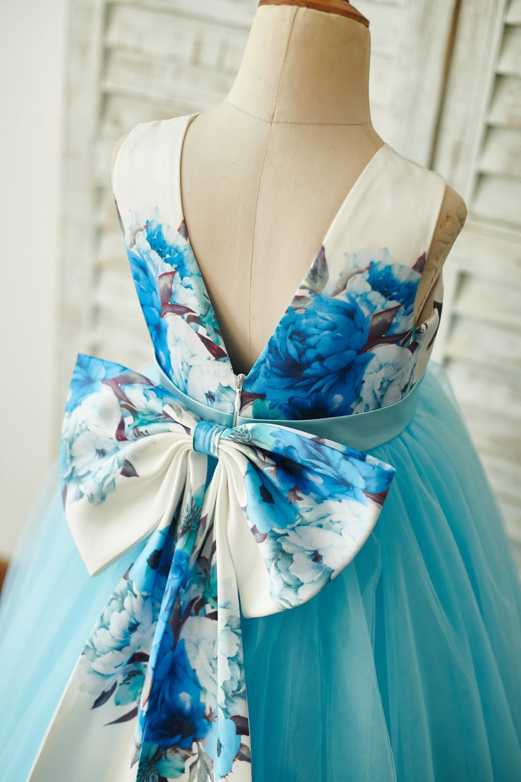 Ball-Gown/Princess Satin Tulle Floor-length Dress (2003227804)