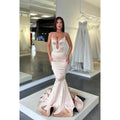 Trumpet/Mermaid Straps Satin Sleeveless Prom Dress