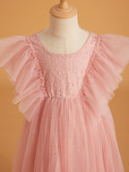 Lace Tulle Ankle-length Dress (2003227816)