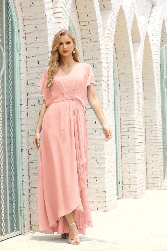 Baoleely  Mother of The Bride Dresses Plus Size V-Neck Floor Length Formal Prom Dress for Wedding Guest 28020