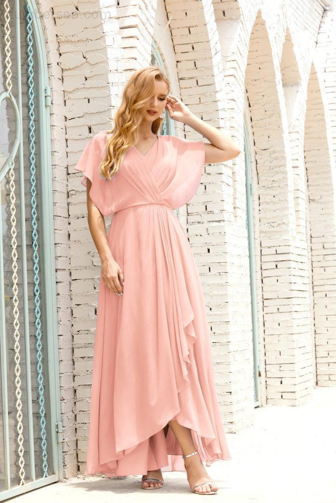 Baoleely  Mother of The Bride Dresses Plus Size V-Neck Floor Length Formal Prom Dress for Wedding Guest 28020